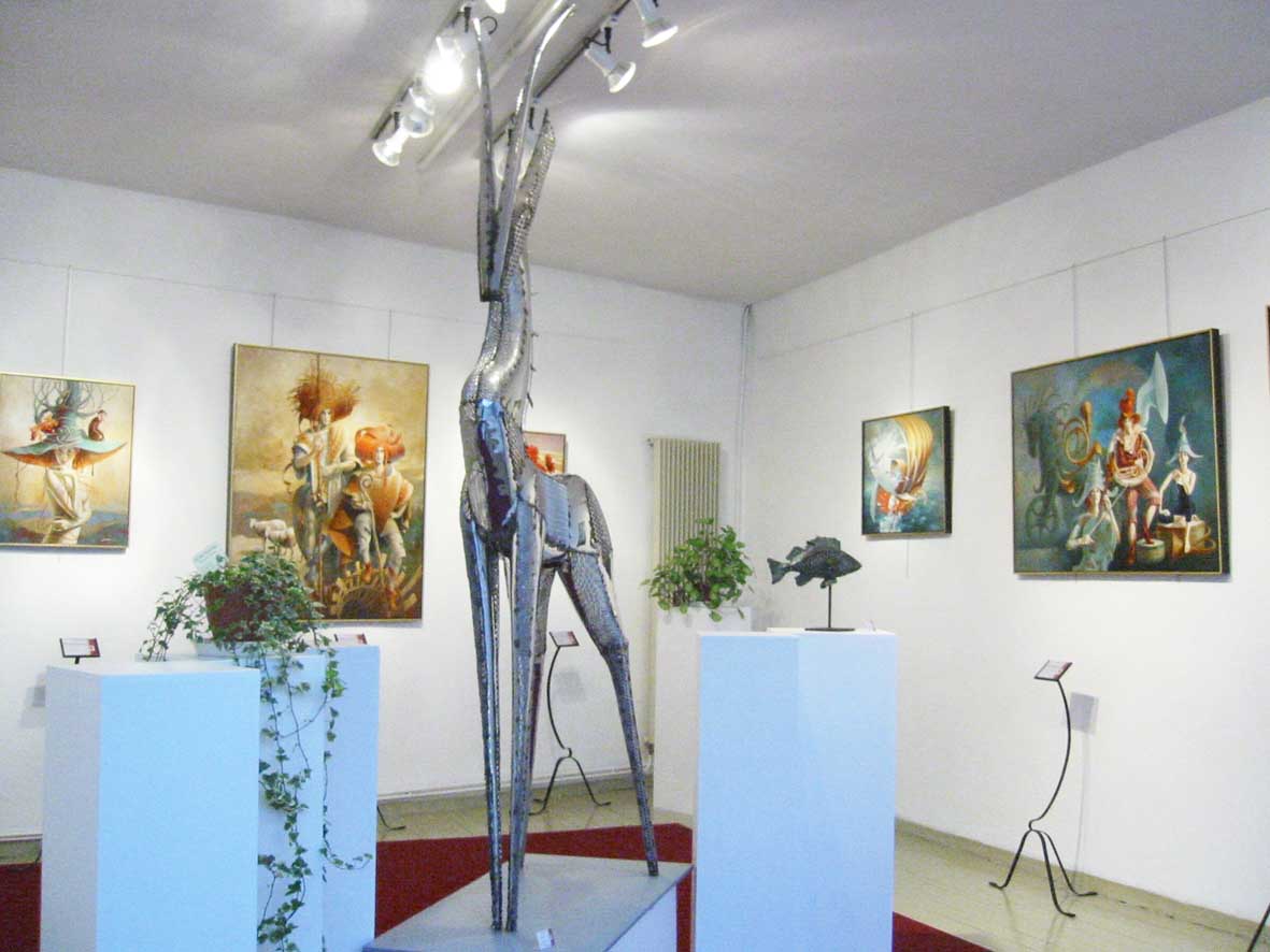  EXPOSITION CENTRE D'ART CONTEMPORAIN - MÉTAMORPHOSE - Salon cristal - J.C. DESPLANQUES artiste peintre - GARI sculpteur 