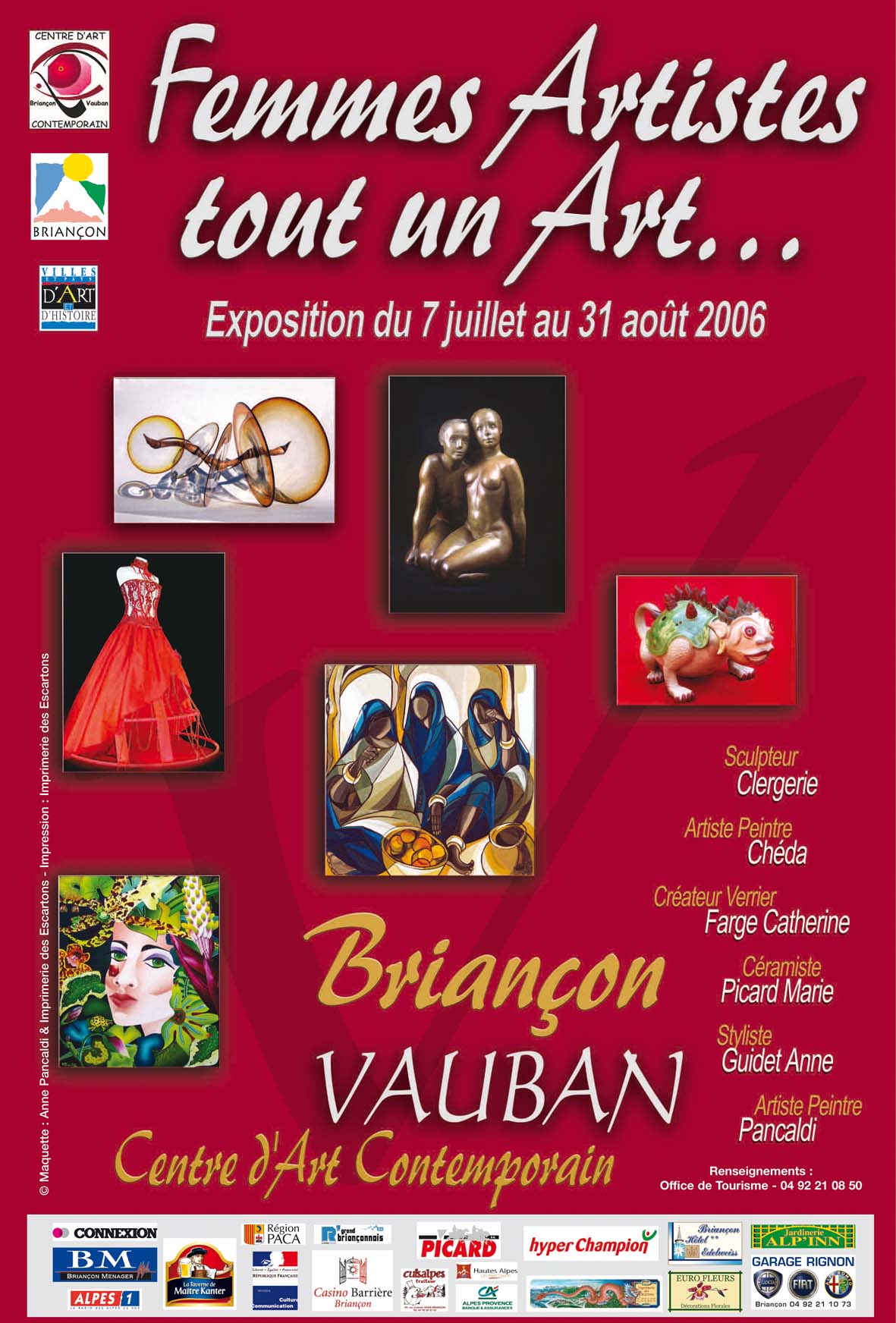  Entrée exposition Centre d'Art Contemporain - FEMMES ARTISTES TOUT UN ART - L'AFFICHE  