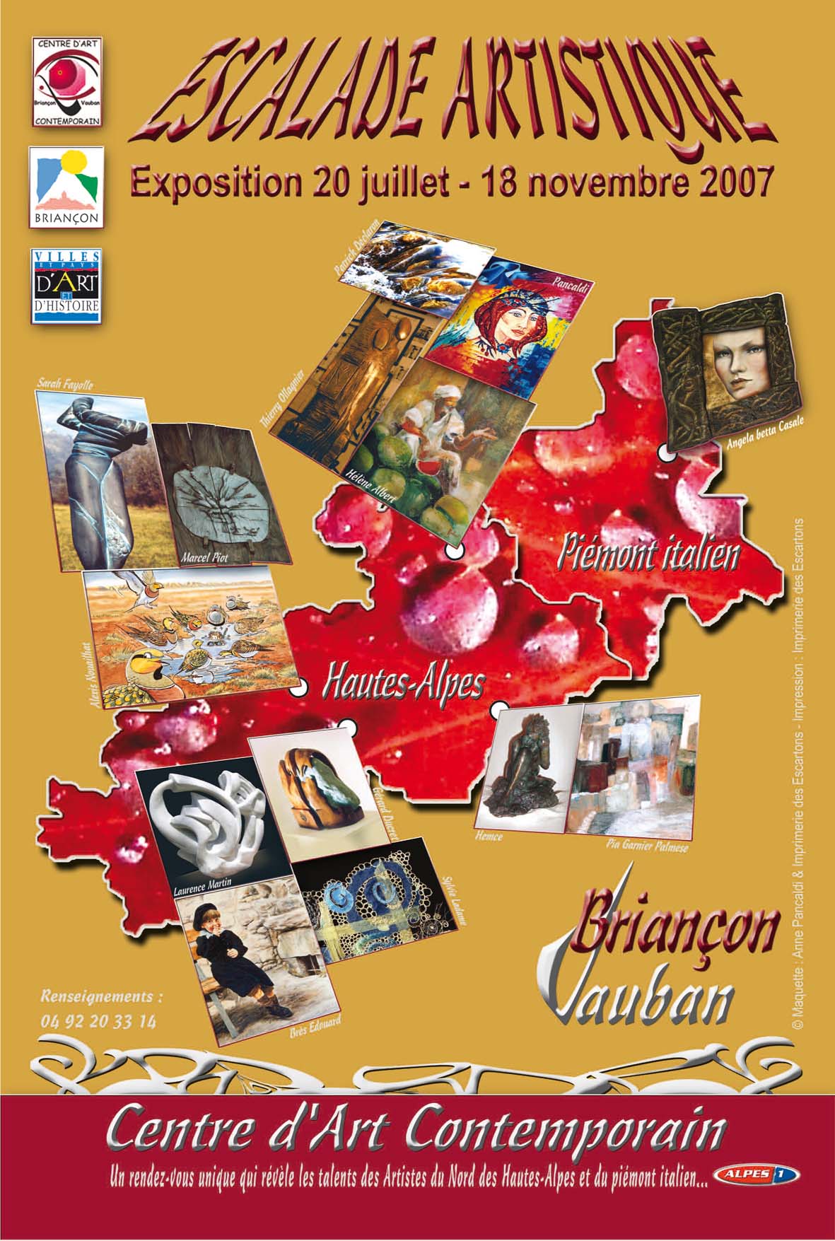  Exposition Centre d'Art Contemporain - ESCALADE ARTITIQUE- L'AFFICHE  