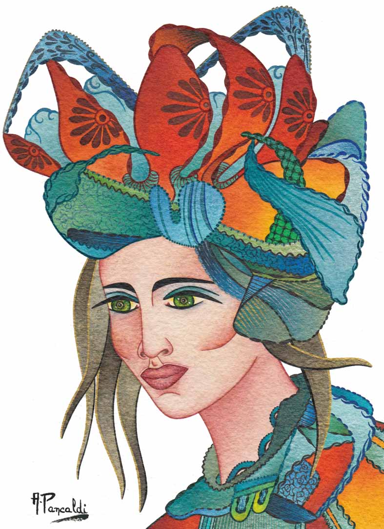  CAROLINA - Aquarelle sur papier  