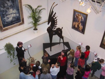  Exposition Centre d'Art Contemporain - MÉTAMORPHOSE - Salon d'honneur - GARI SCULTEUR - GÉRARD DI-MACCIO ARTISTE PEINTRE - Anne et Catherine PANCALDI avec les visites des scolaires de Briançon et de la Communauté de Communes du Briançonnais 