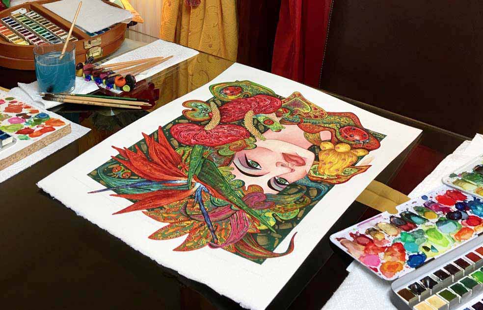  Série Naturella - Atelier - aquarelle sur papier arches 